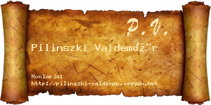 Pilinszki Valdemár névjegykártya